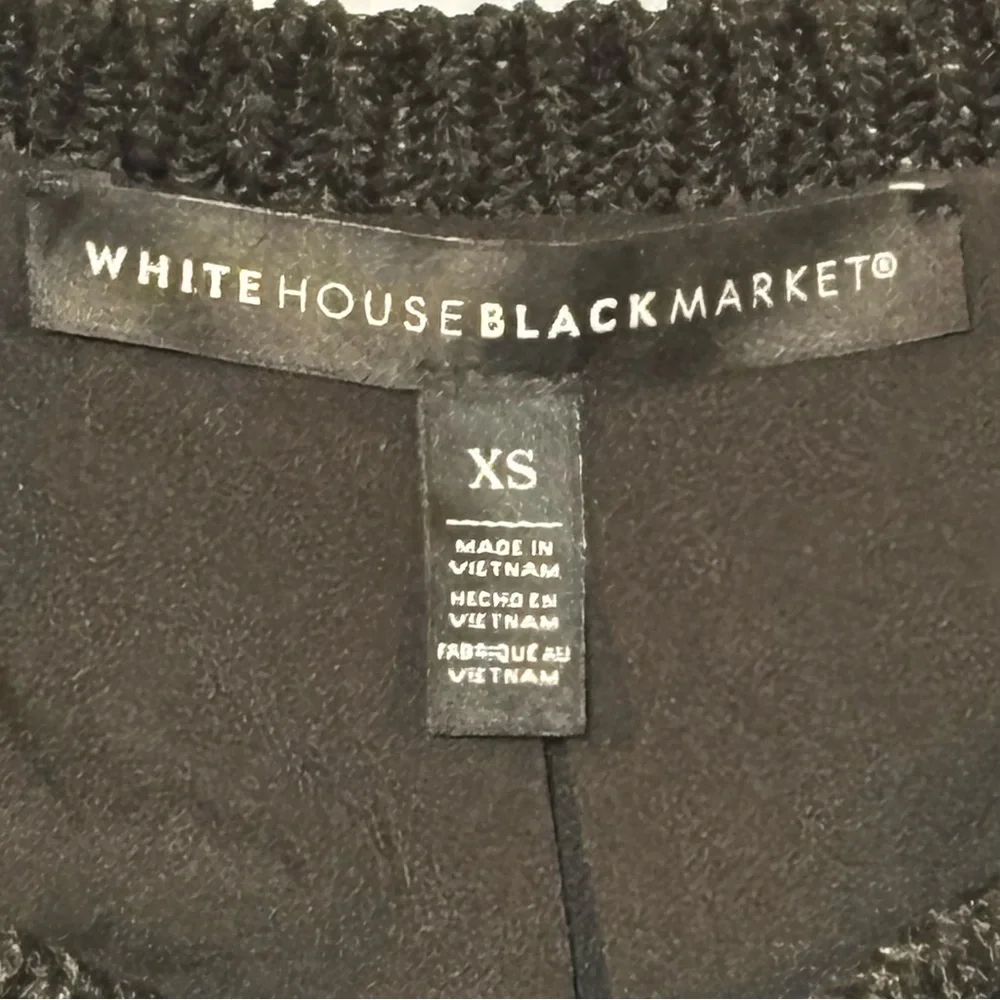 WHBM White House Black Market Sweater Jacket Blue Tweed XS - Picture 8 of 12
